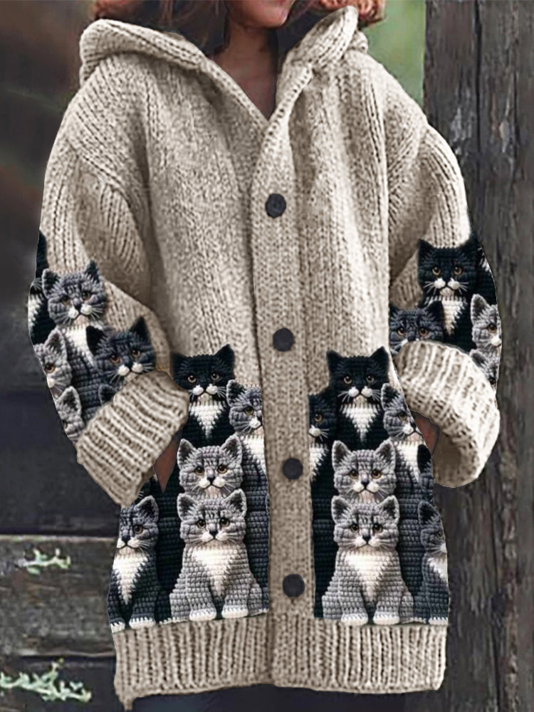 Zeitloser Vintage-Stil Strickjacke
