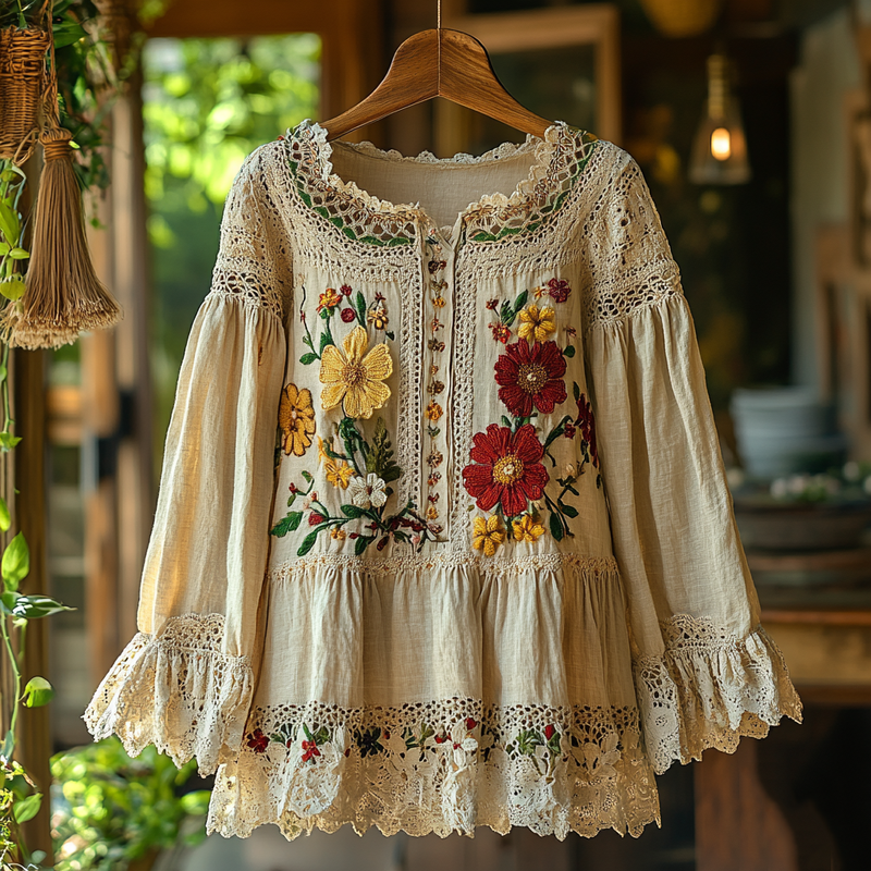 Vintage inspirierte Bluse