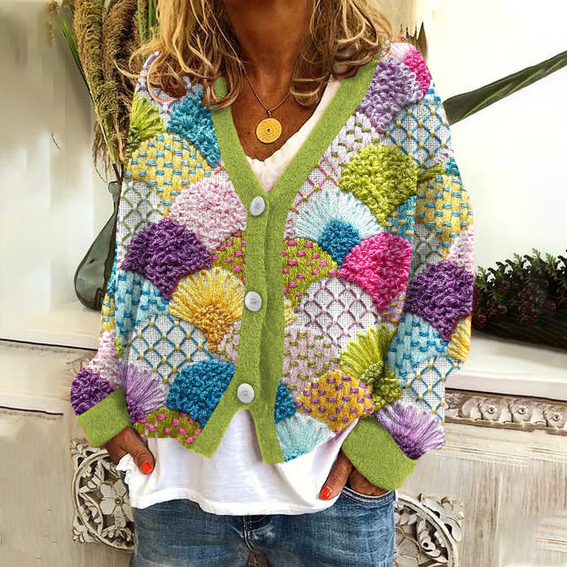 Anmutig gestaltete Strickjacke