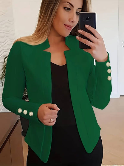 MW | lässiger Blazer mit langen Ärmeln und Knöpfen