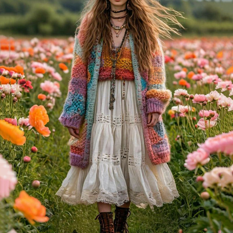 Durchdacht gestaltete Strickjacke