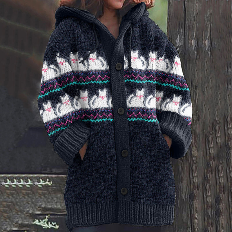 Durchdacht gestaltete Strickjacke