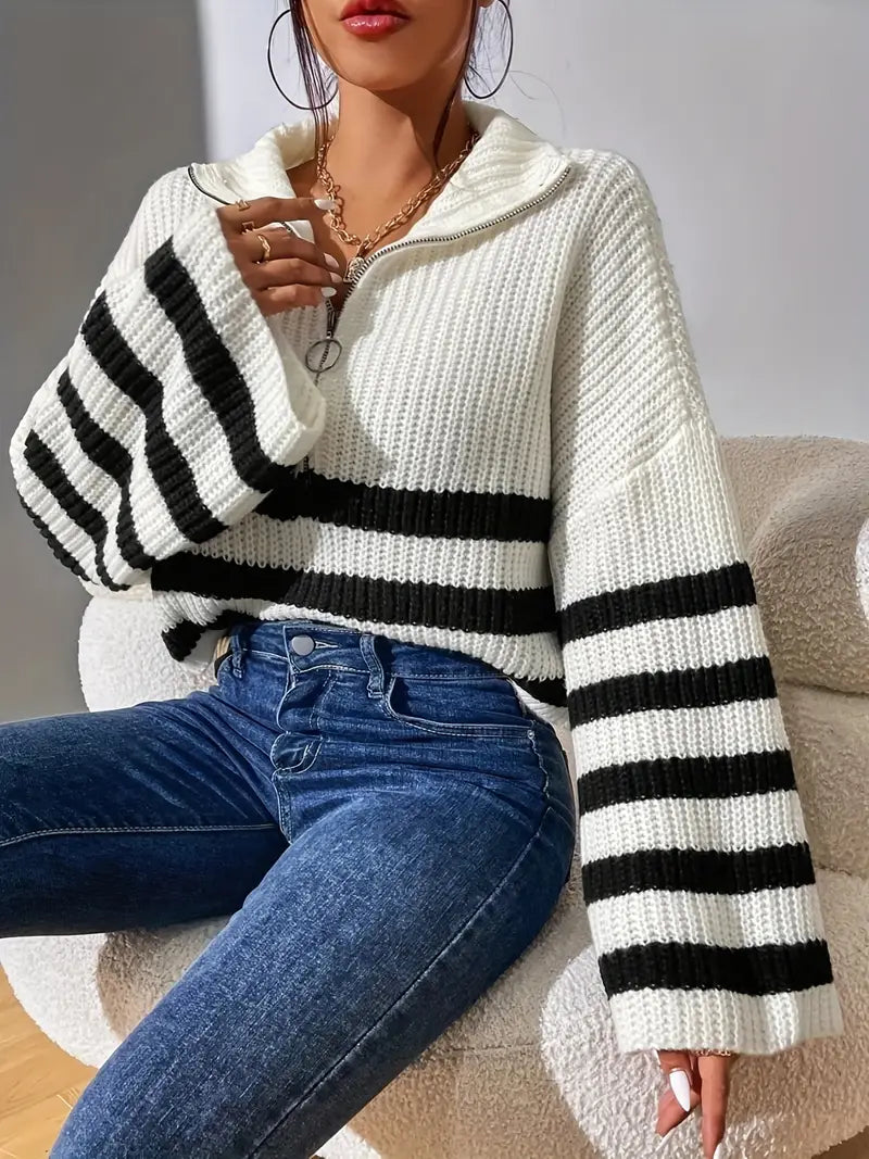MW | Gestreifter Pullover für Frauen