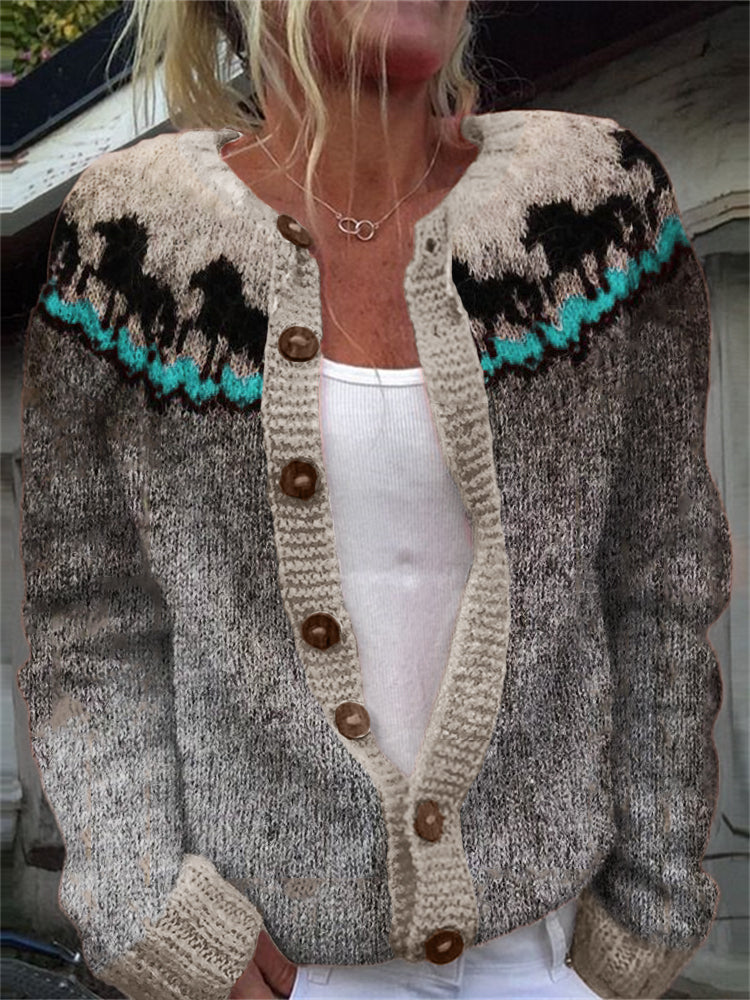 Klassische Vintage Strickjacke