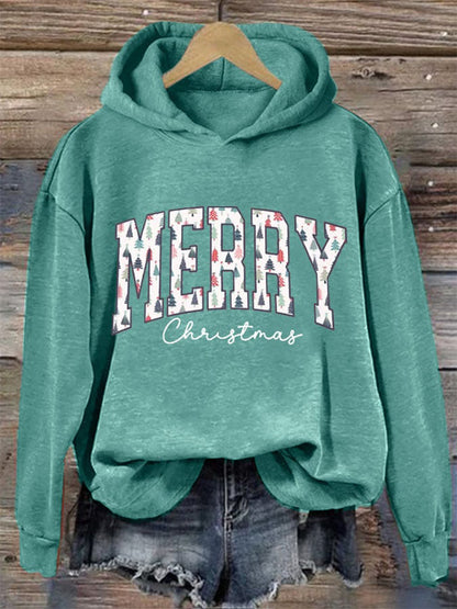 Comstylish Women's Christmas Tree Printed Hoodie