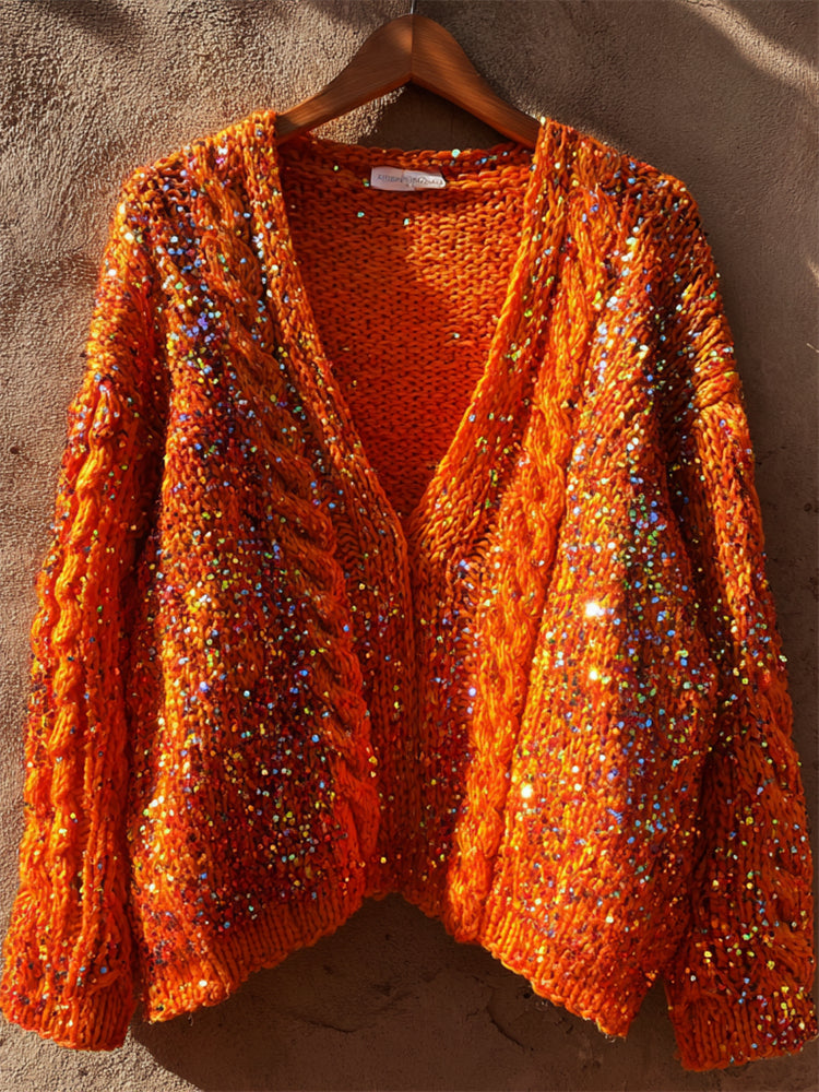 Anmutig gestaltete Strickjacke