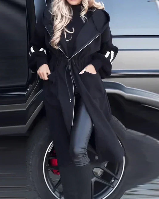 MW | langer Mantel mit losen Taschen