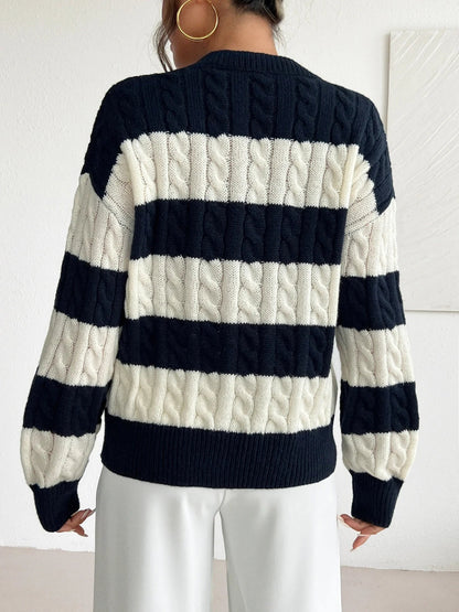 MW | Gestreifter Strickpullover