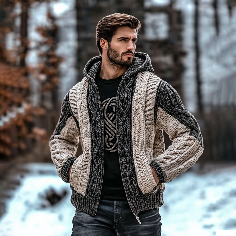 Durchdacht gestaltete Strickjacke