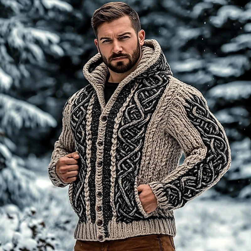 Durchdacht gestaltete Strickjacke