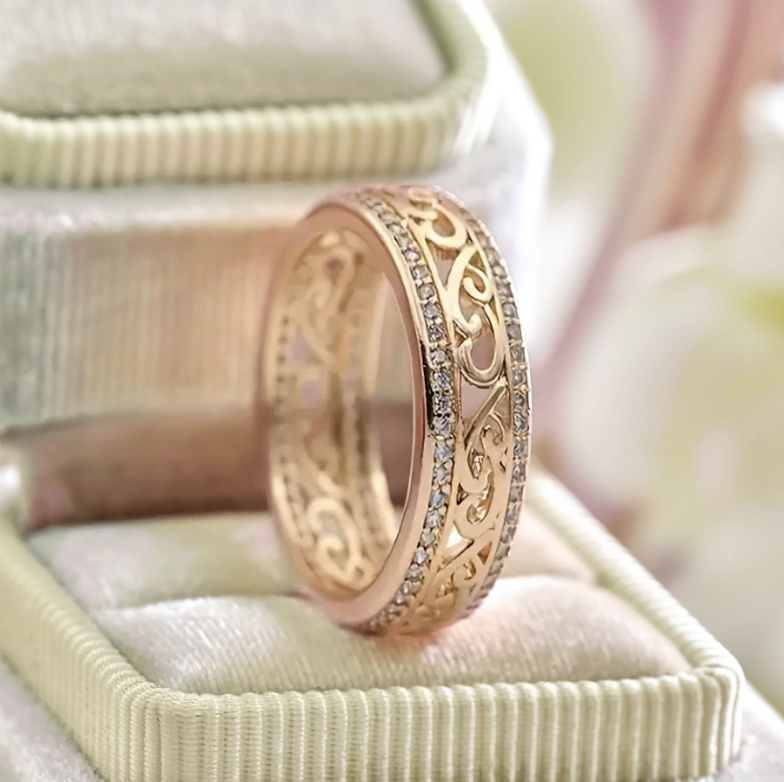 Handgefertigte Vintage Gold Ring