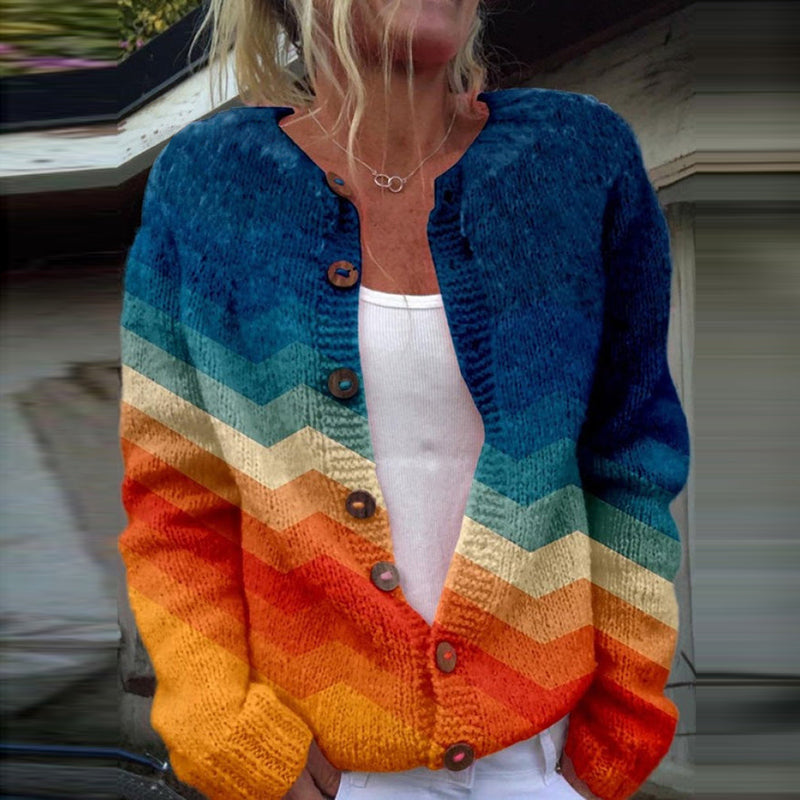 Durchdacht gestaltete Strickjacke
