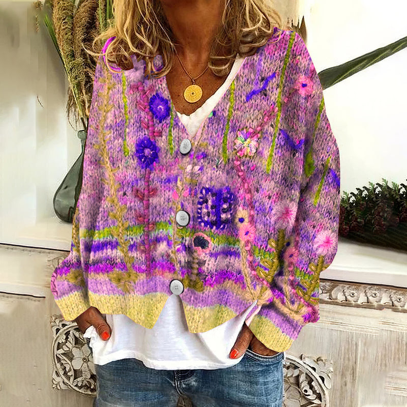 Klassische Vintage Strickjacke