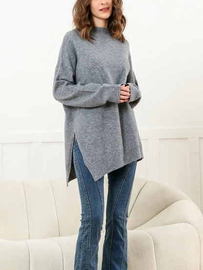 MW | Eleganter Pullover mit Seitenschlitzen