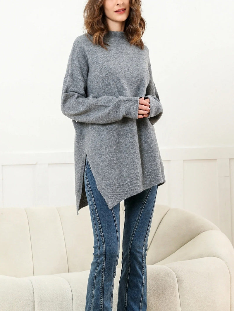 MW | Eleganter Pullover mit Seitenschlitzen