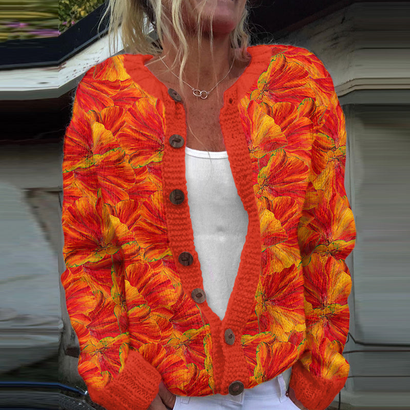 Anmutig gestaltete Strickjacke