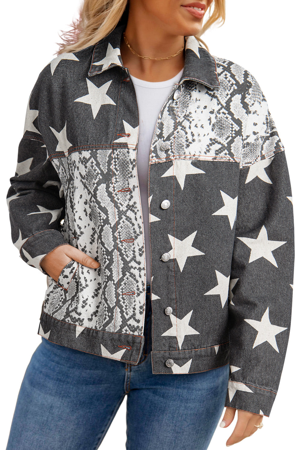 Anmutig gestaltete Jacke