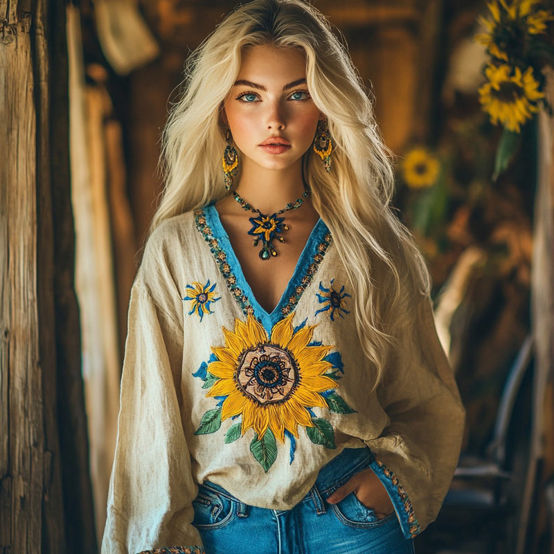 Klassische Vintage Bluse