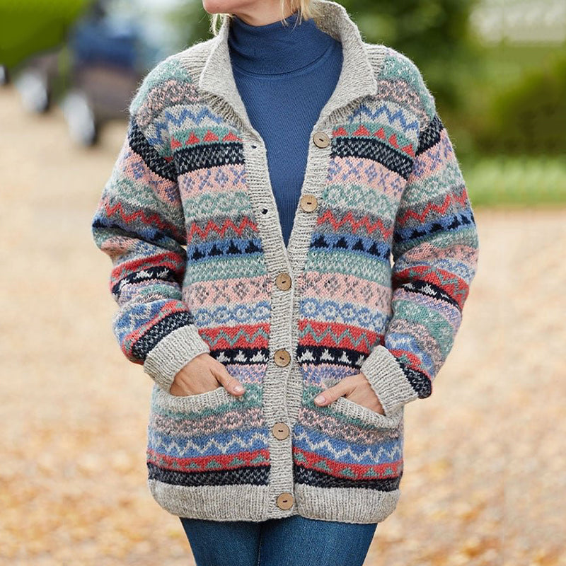 Zeitloser Vintage-Stil Strickjacke