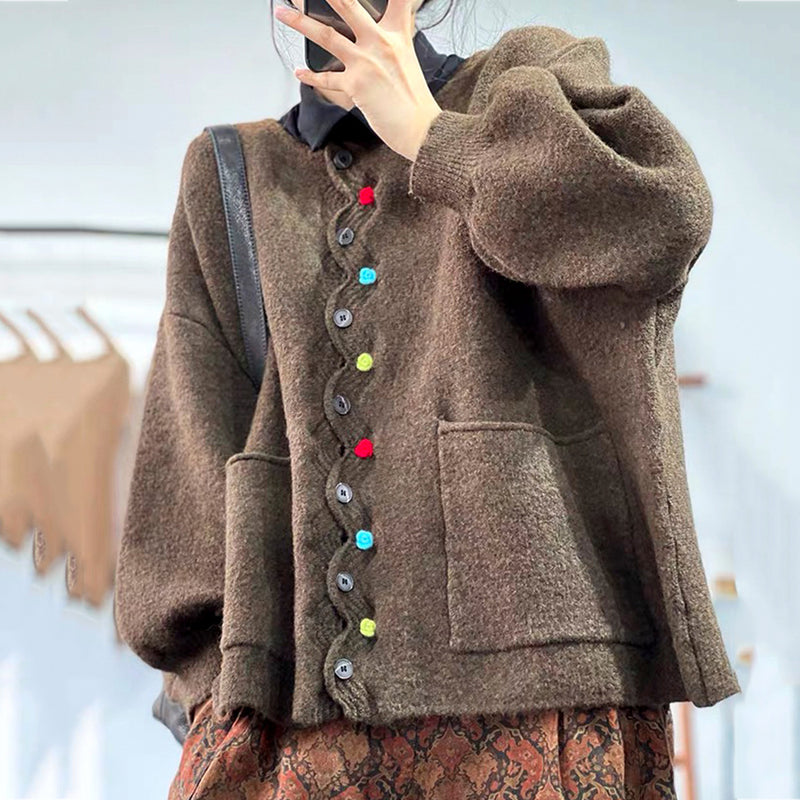 Anmutig gestaltete Strickjacke