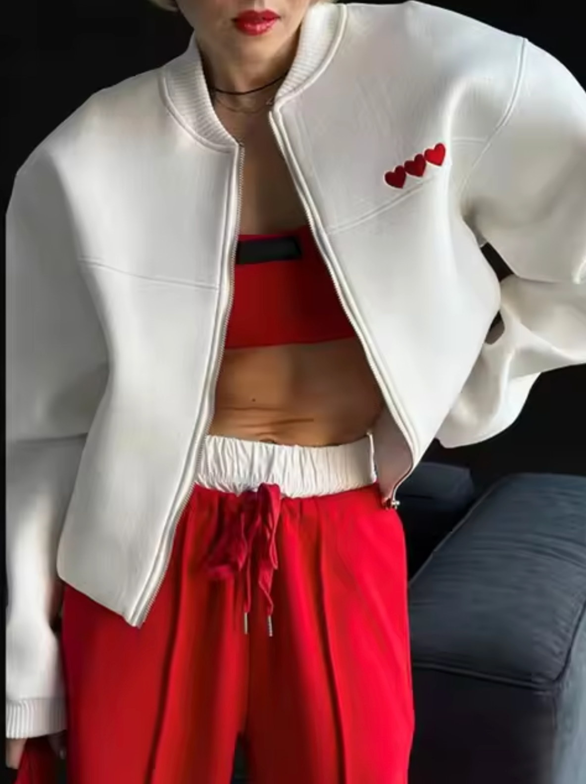 Anmutig gestaltete Jacke