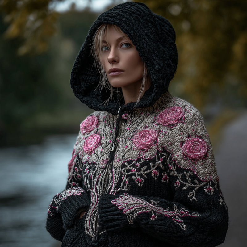 Elegant gestaltete Strickjacke