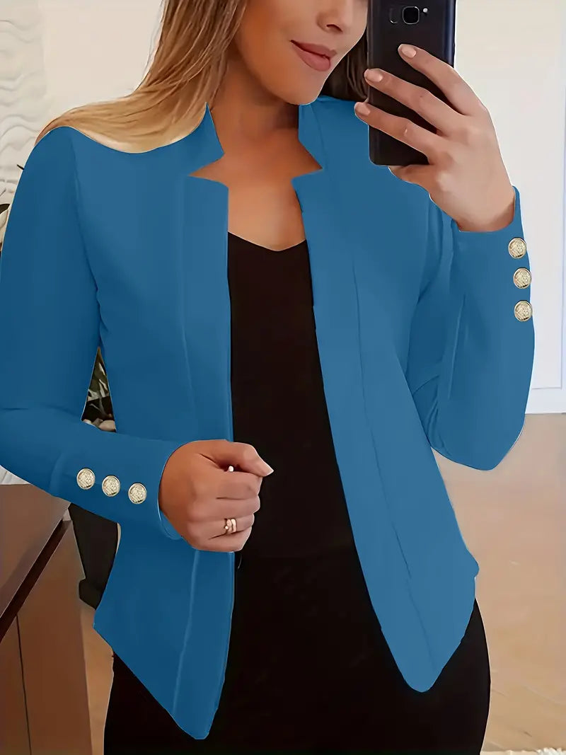 MW | Langarm-Blazer mit offener Knopfleiste für den Frühling