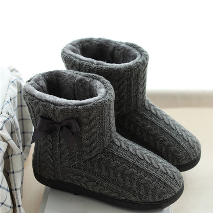 Twist Pattern Bow Mid Length Boots elevenforest