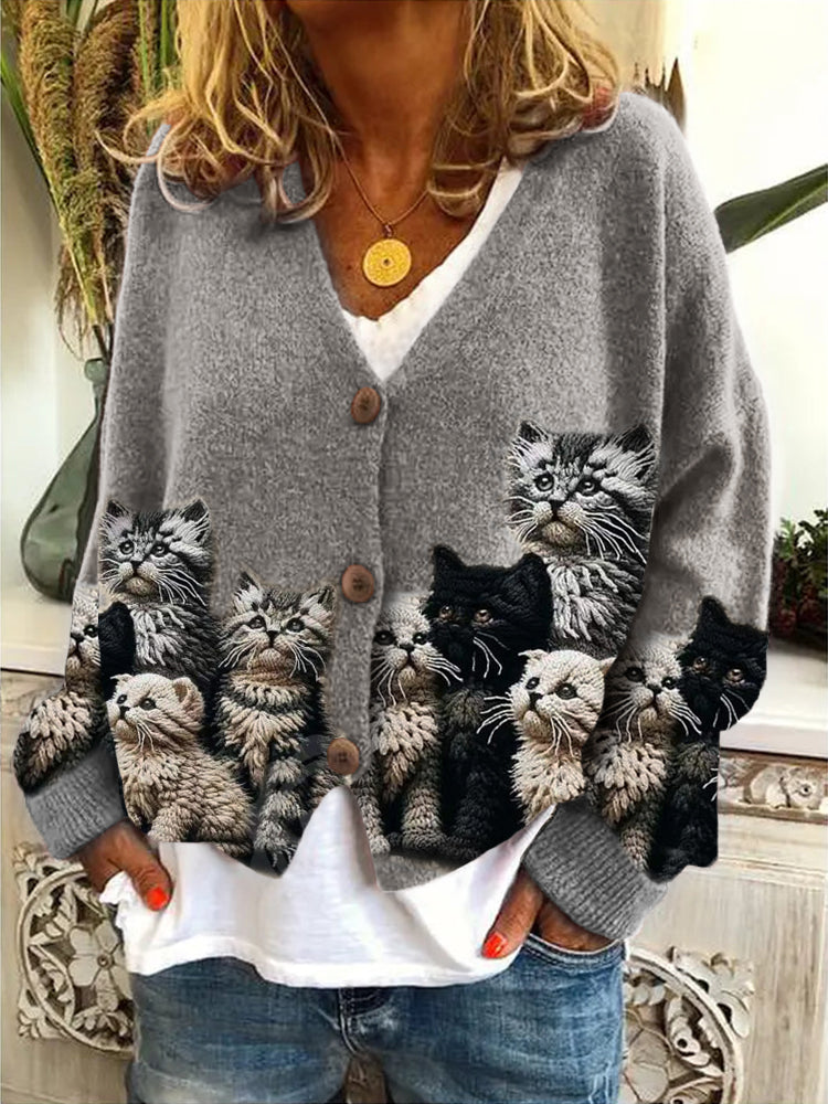 Klassische Vintage Strickjacke