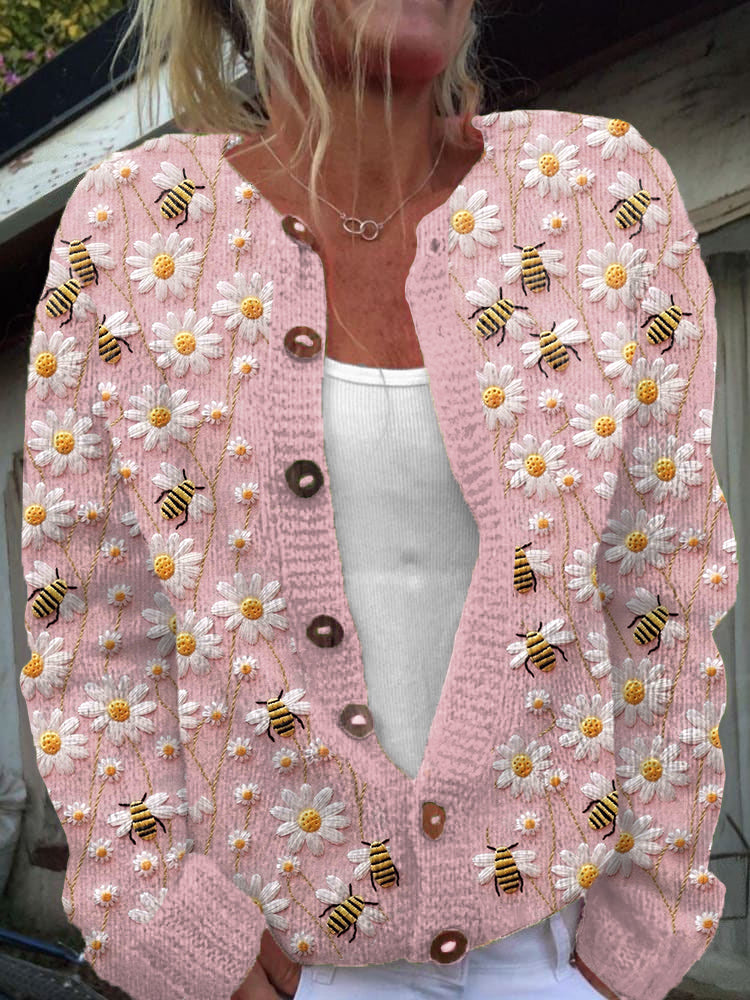 Zeitloser Vintage-Stil Strickjacke