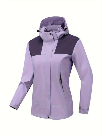 MW | Wasserdichte Outdoor-Sportjacke mit Kapuze für Damen