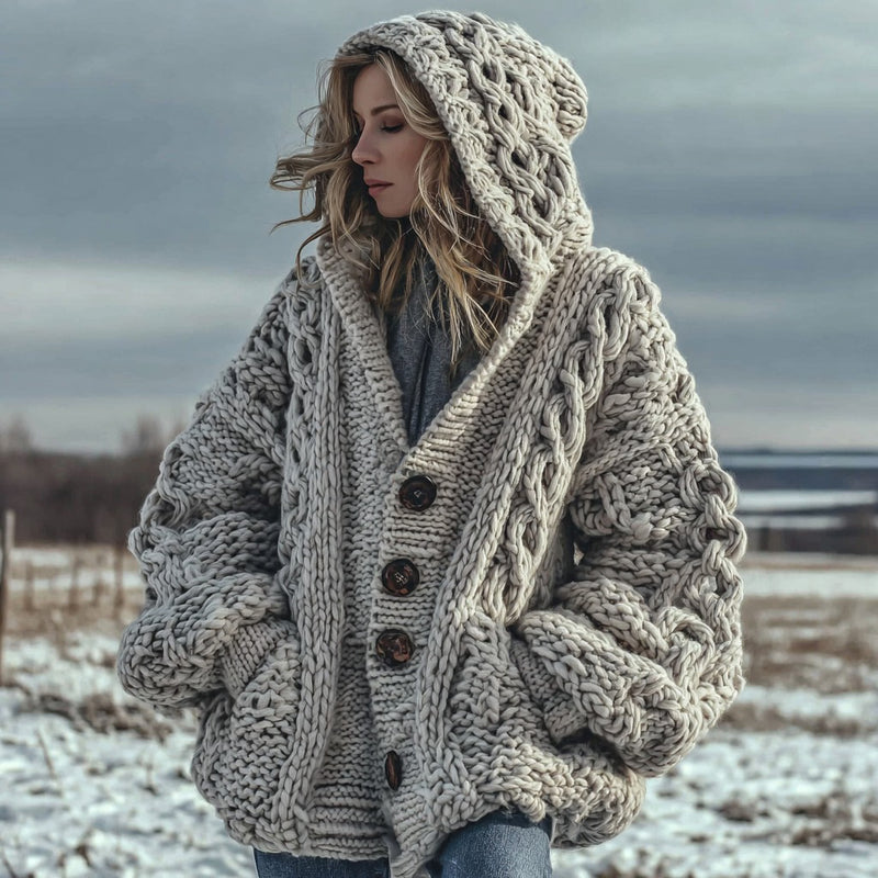 Anmutig gestaltete Strickjacke