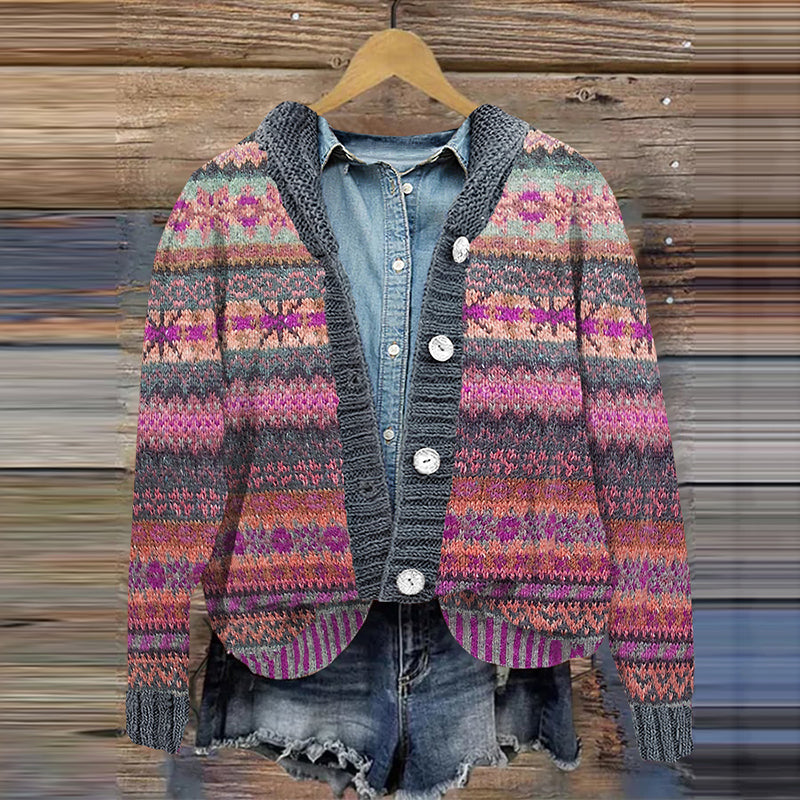 Zeitloser Vintage-Stil Strickjacke