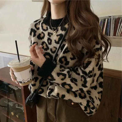 MW | Gemütlicher Pullover mit Leopardenmuster
