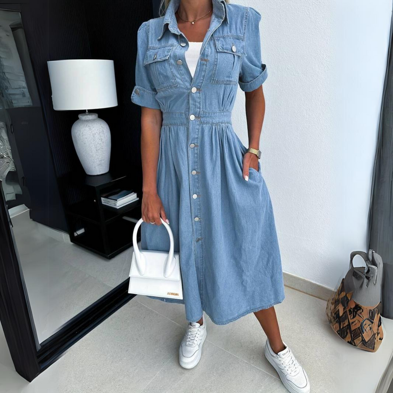 MW | Elegantes Vintage Sommer Midikleid