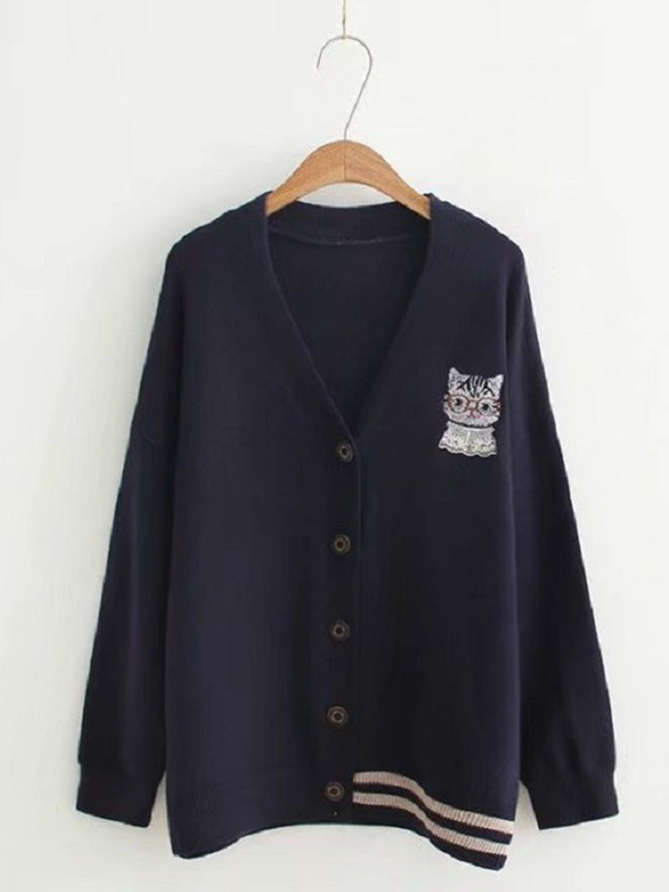 Anmutig gestaltete Strickjacke