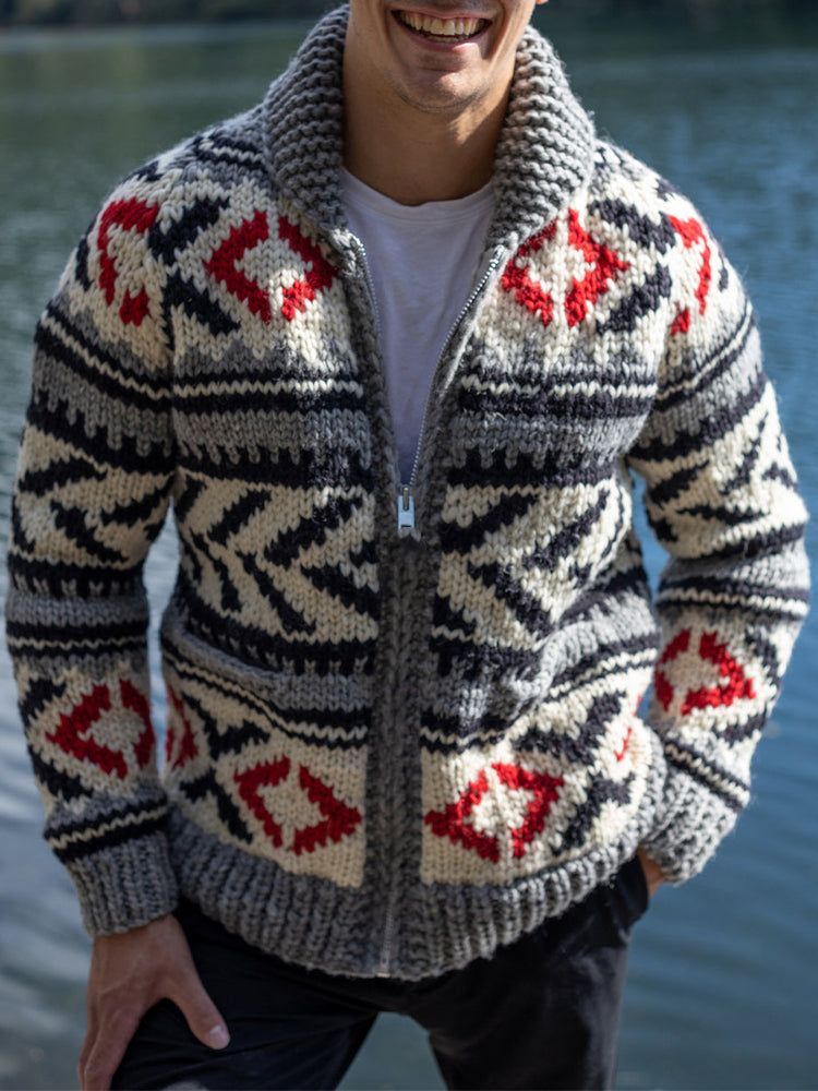 Zeitloser Vintage-Stil Strickjacke