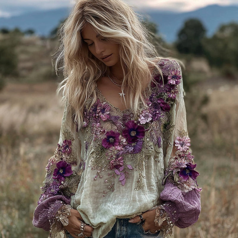 Zeitloser Vintage-Stil Bluse
