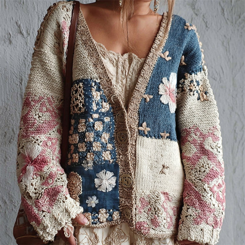 Vintage inspirierte Strickjacke
