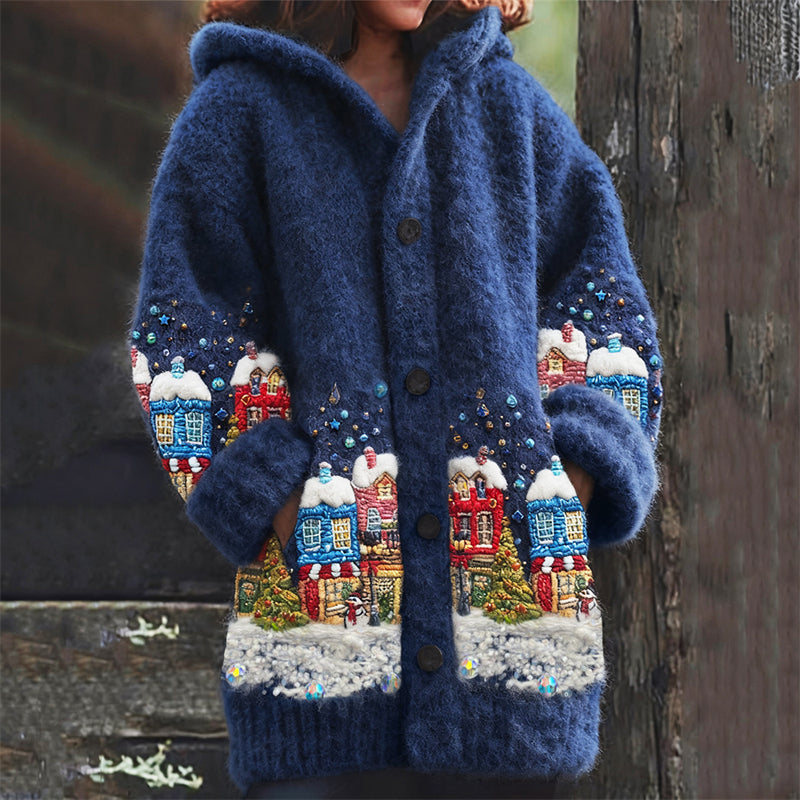 Durchdacht gestaltete Strickjacke