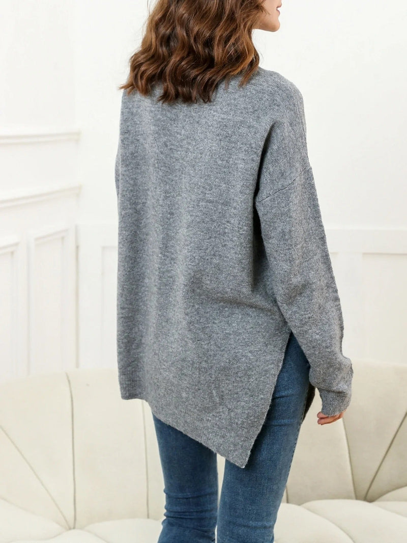 MW | Eleganter Pullover mit Seitenschlitzen