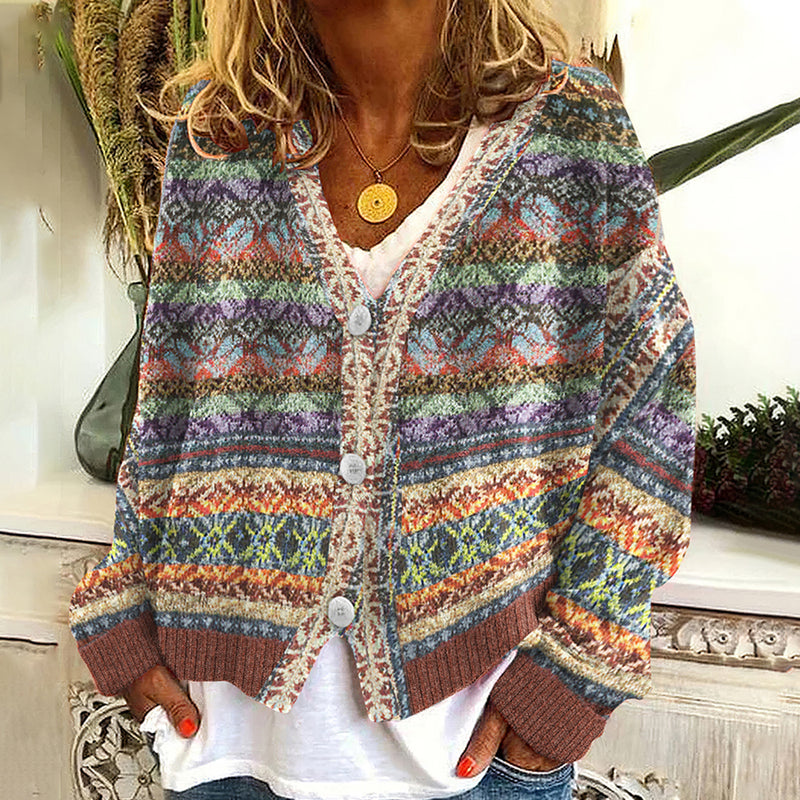 Durchdacht gestaltete Strickjacke