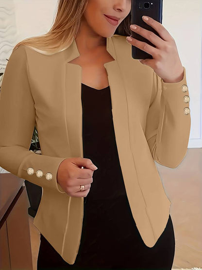 MW | lässiger Blazer mit langen Ärmeln und Knöpfen