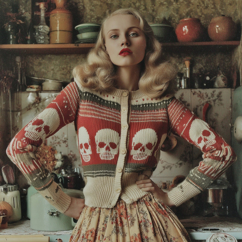 Klassisch gestaltete Strickjacke