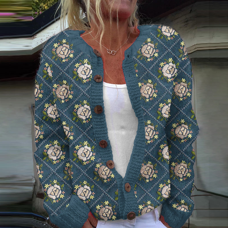 Anmutig gestaltete Strickjacke