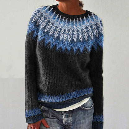 Vintage Fairman Island Knit Jacquard Crew Neck Sweater elevenforest