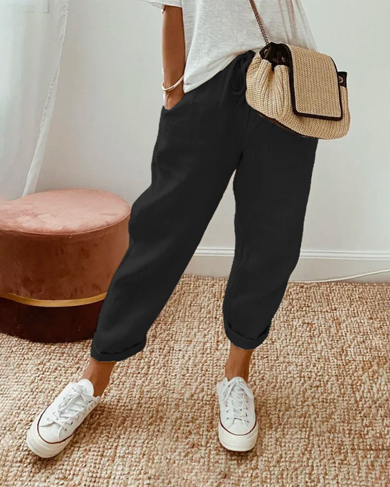 MW | Aufgerollte String Pants