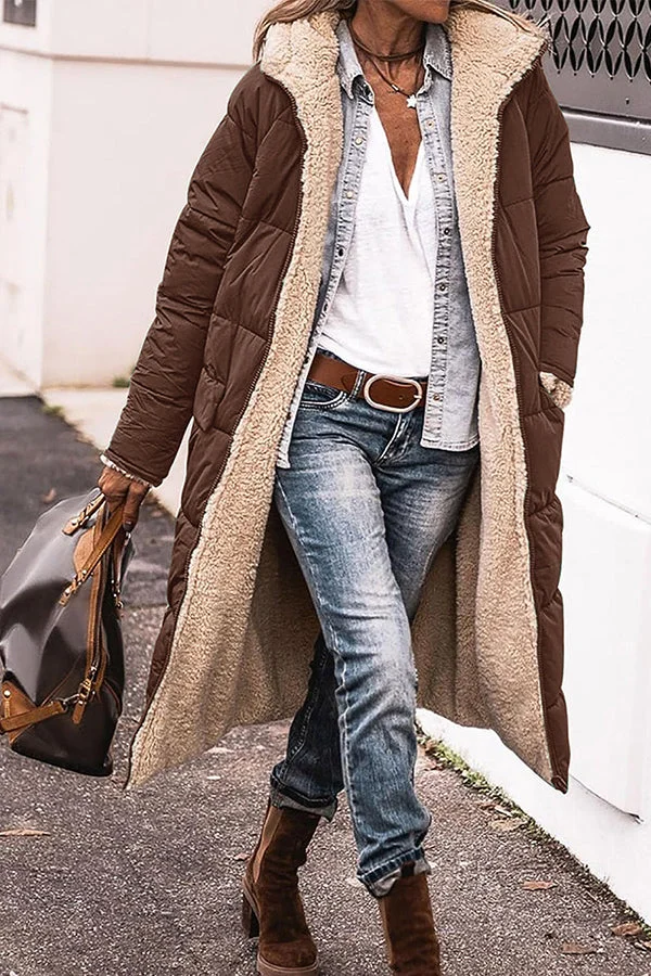 MW | Trendige Jacke mit Kapuze und Akzentkragen