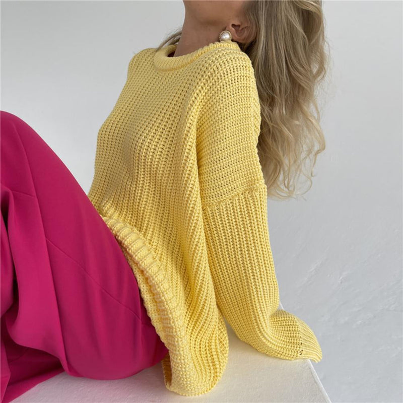 MW | Kuscheliger Strickpullover mit Rundhalsausschnitt