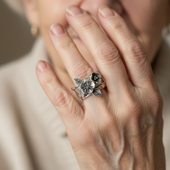 Atemberaubende Silber Ring für den Alltag